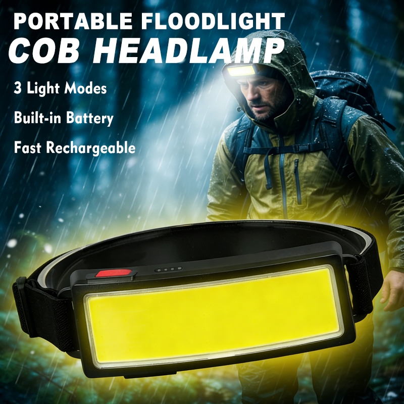 Outdoor Power Head - 強力な COB LED ヘッドランプ 4 つの照明モード高速充電ヘッド懐中電灯屋外防水キャンプ釣り投光器ヘッドライト
