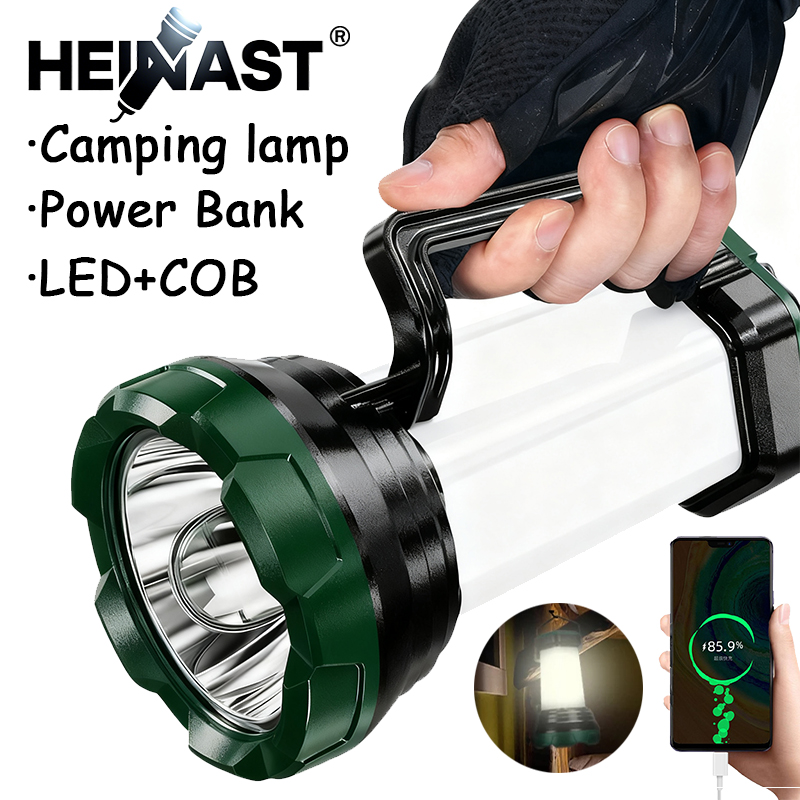 Outdoor Power Bank - ポータブル強力な LED 懐中電灯 COB キャンプランプ付き USB