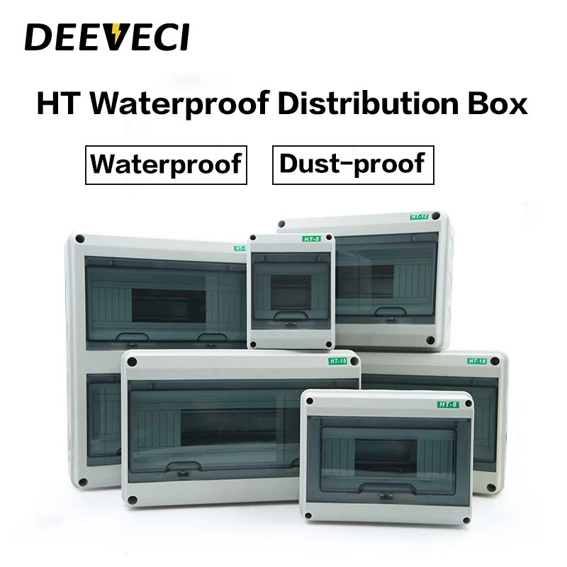 Outdoor Power Board Box - 防水mcbパネル取り付け分布ボックス、プラスチック製ジャンクションボックス、HT-5、8、12、15、18、24