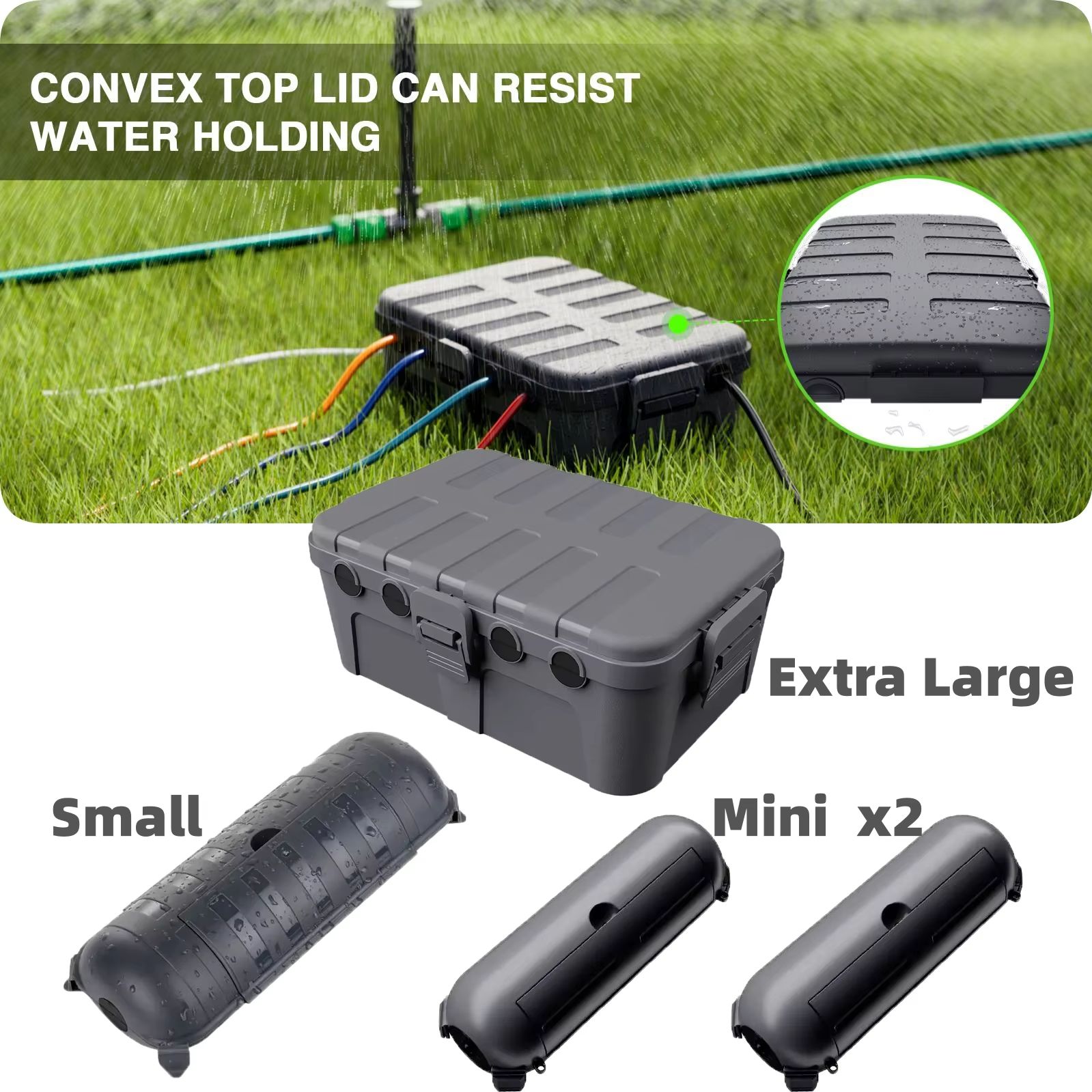 Extension Cord Outdoor - 大型耐候性屋外電気ボックスケーブルカバー、延長ケーブル、電源タップ、アングルプラグ、ホリデー照明の保護用
