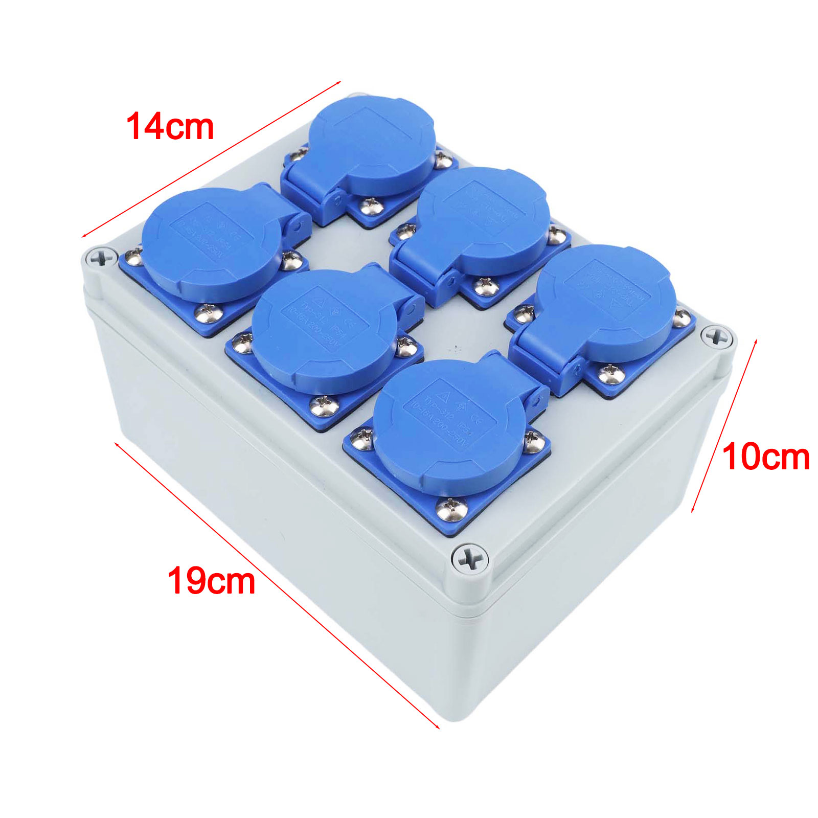 Outdoor Power Distributors - 屋外ソケット工業用電源ボックス壁ディストリビュータ耐衝撃ハウジング防水防塵難燃性プラスチック