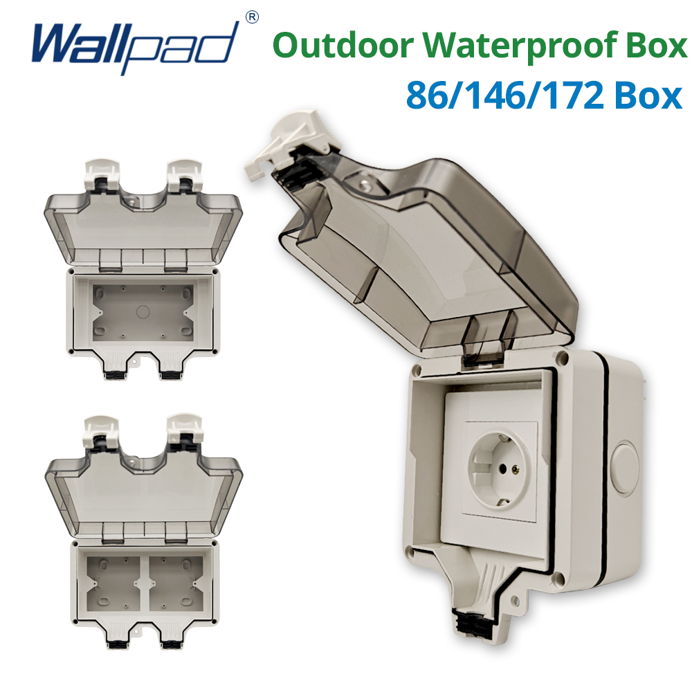 Outdoor Power Outlet - Wallpad IP66 防塵防水屋外ボックス壁スイッチとソケット外家庭菜園 86 146 172