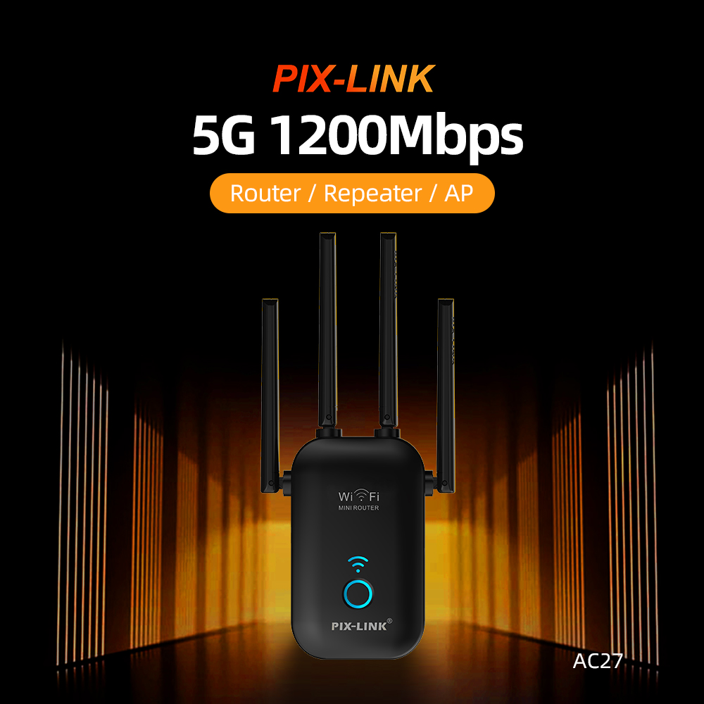 Outdoor Power Adapter Wyze - Pixlink-ミニポータブルワイヤレスルーター,wifiリピーター,エクステンダーブースター,デュアルバンド,1200mbps,ac27