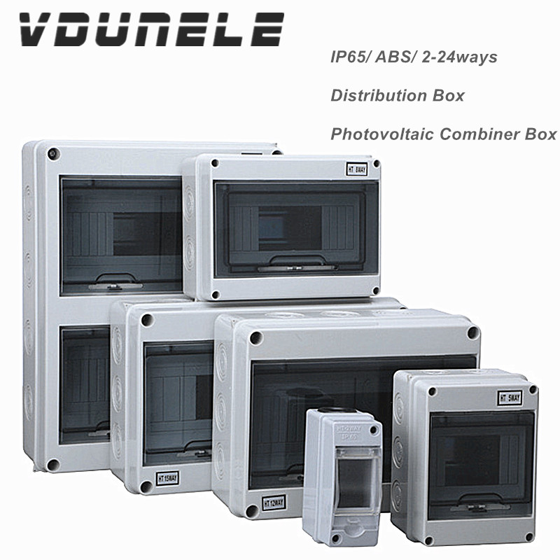 Outdoor Power Board Box - IP65 配電ボックス DC ブレーカー用 HT-2-24WAY PC/ABS