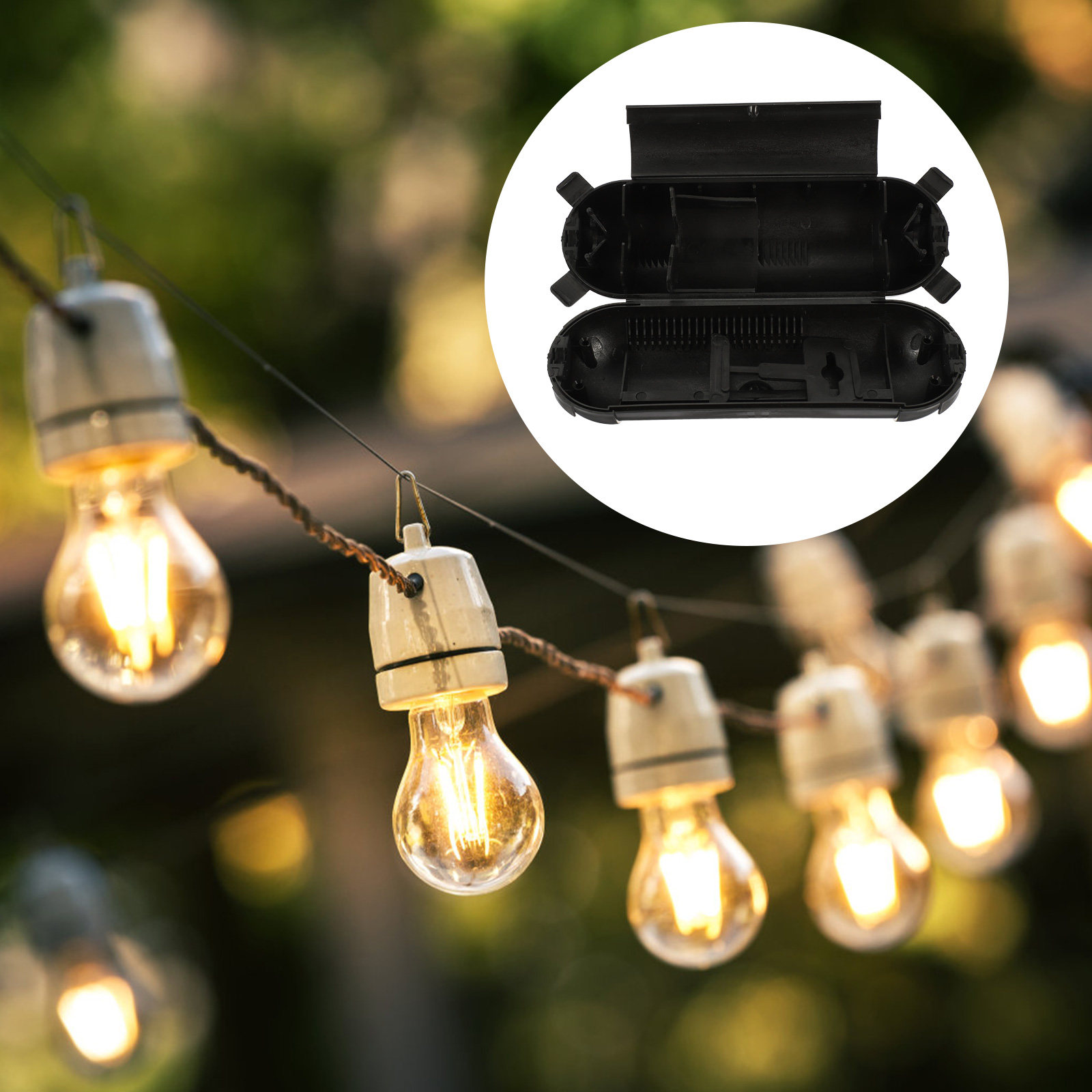 Extension Cord Outdoor - 屋外用電気ボックス用プラスチック製延長コード安全カバー、屋外ケーブルカバー、耐候性プロテクター、プラグカバー