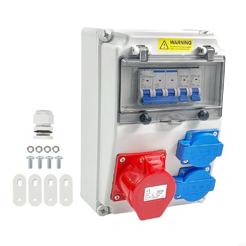 Outdoor Power Distributors - 壁に取り付けられたコンセントボックスソケット防水構造コンセント電源ディストリビュータ屋外設置 C7AC