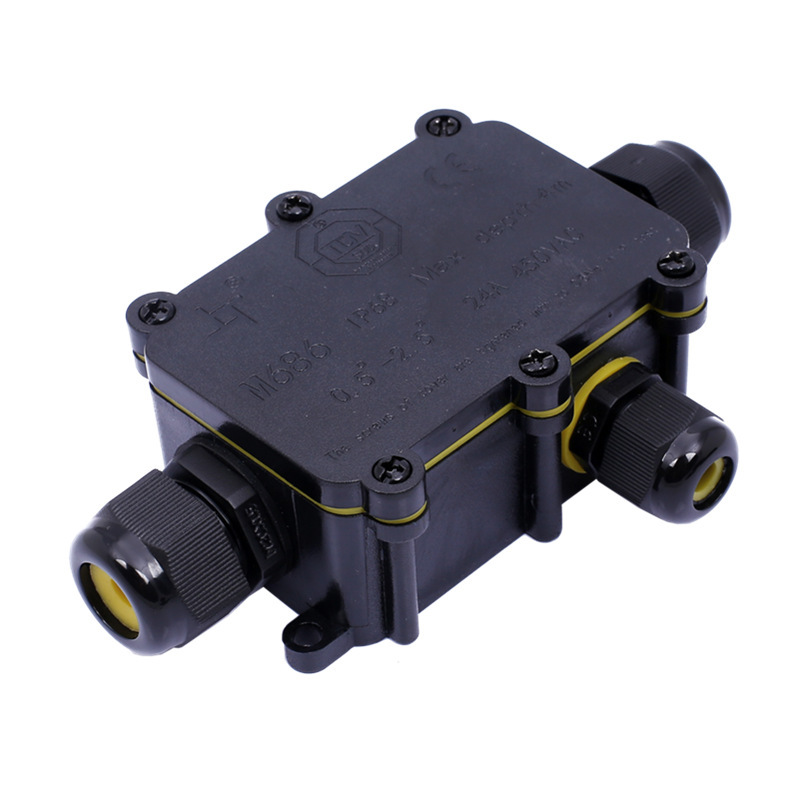 Outdoor Power Board Box - 防水ワイヤージャンクションボックス,絶縁,難燃性,2ウェイ,3ウェイ,24a,450v,ip68,6-12mm