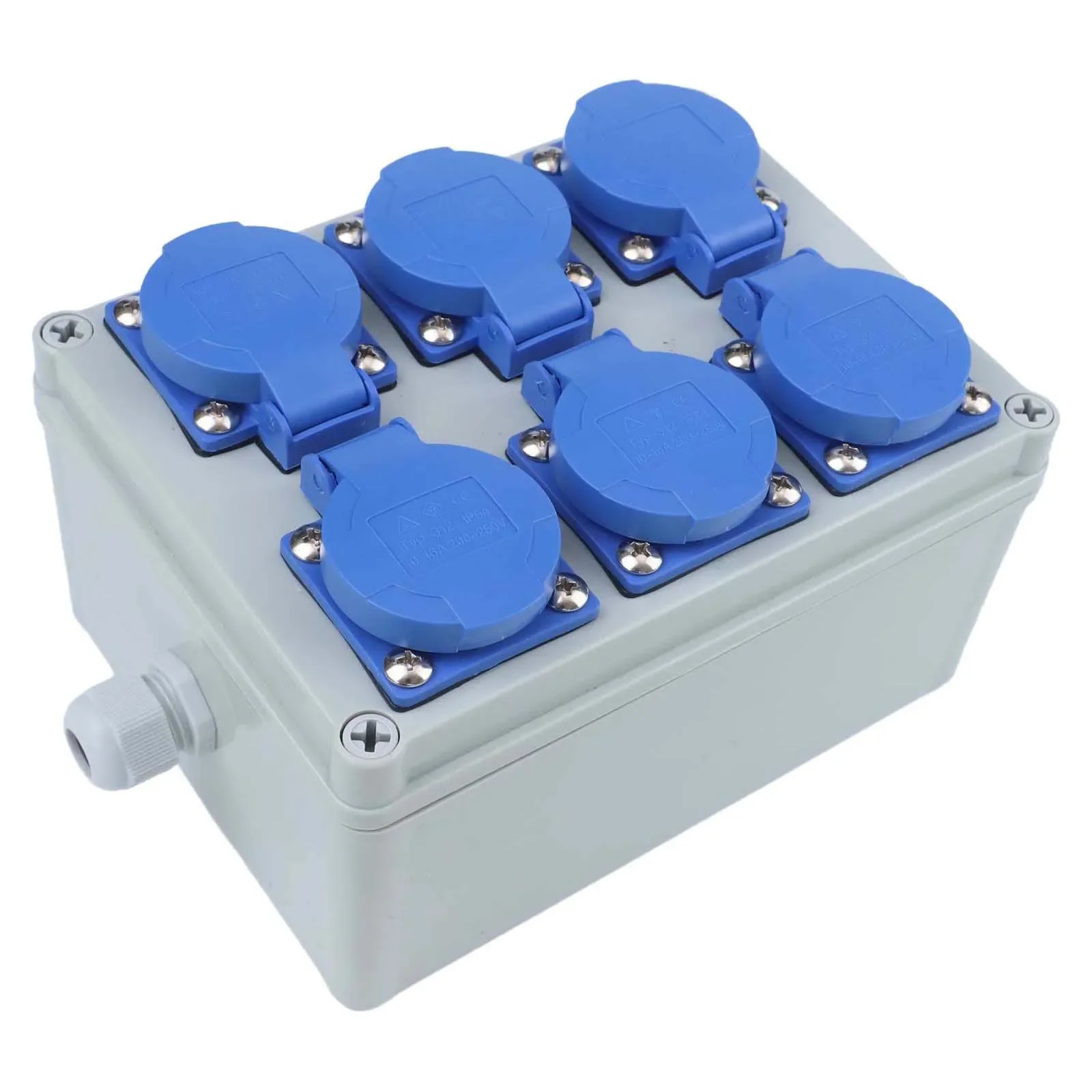 Outdoor Power Distributors - 屋外ソケット産業用電源ボックス壁ディストリビュータ耐衝撃ハウジング防水および防塵難燃性プラスチック