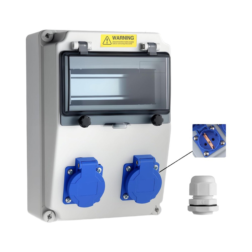 Outdoor Power Distributors - 防水構造電源分配器 空壁型配電盤 230V 16A ソケット 屋外防水配電ボックス