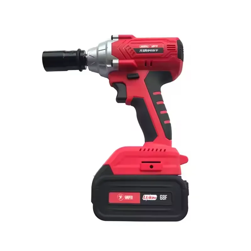Outdoor Power Tools - 270N.m ポータブルコードレスインパクトレンチ 電動工具 18Vリチウムイオンバッテリー ブラシレスインパクトレンチ LEDライト付き