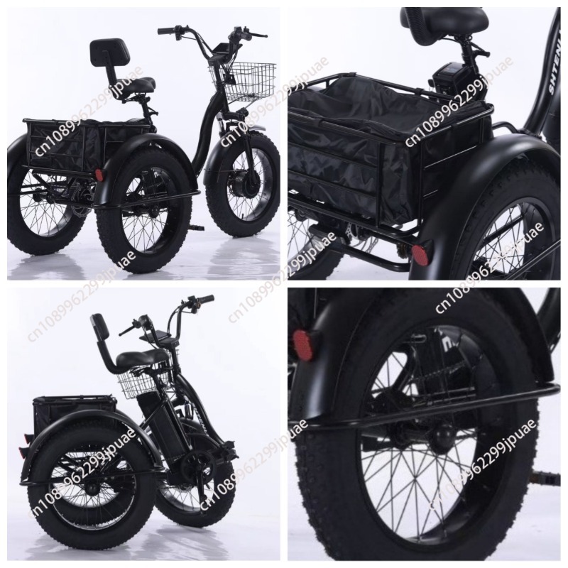 Outdoor Power And Pedal - 20インチファットタイヤ電動三輪車リチウム電池式ペダルバイク（雪上・屋外走行用）