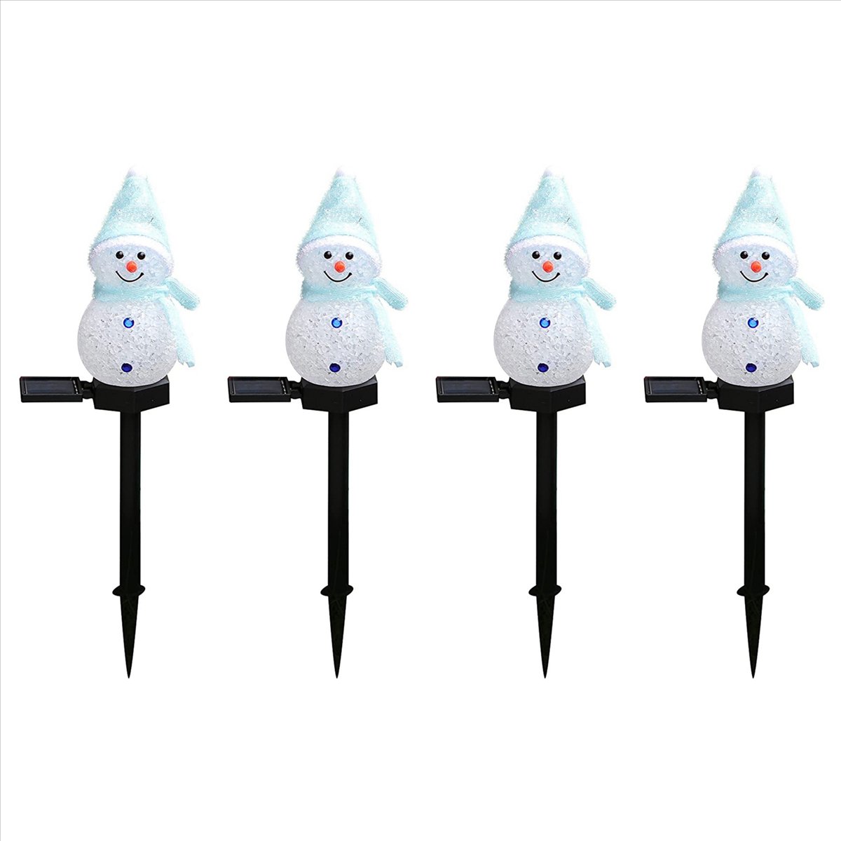 N84R 4X スノーマンソーラーライトクリスマス太陽光発電 - Outdoor Solar Power Xmas Lights のレビューと価格