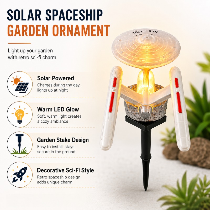 スタートレック USS エンタープライズ ソーラーガーデンス - Outdoor Power Outlet Solar のレビューと価格
