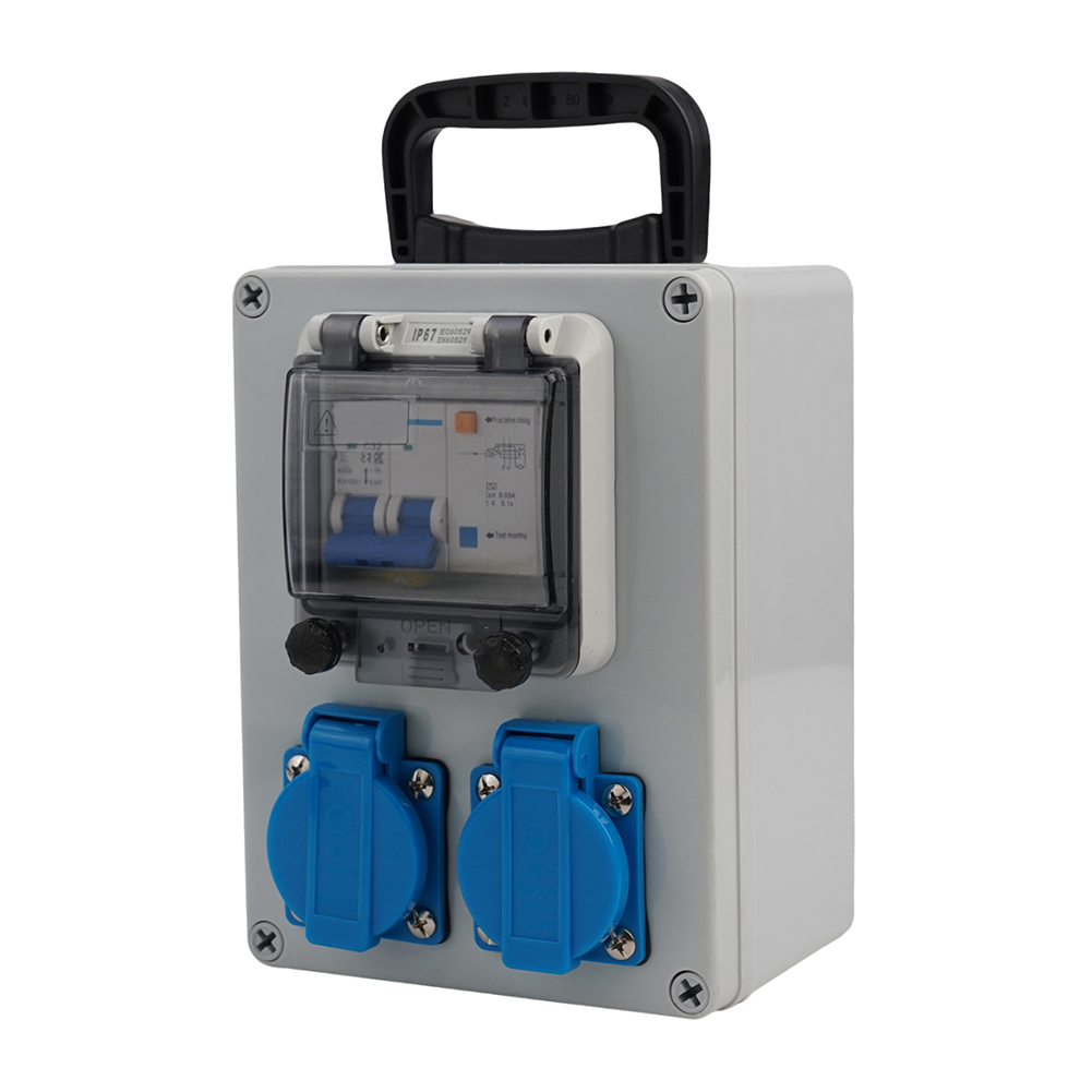 壁掛け式電源分配器、FIスイッチ付き、16A 250V 2P - Outdoor Power Distributors のレビューと価格