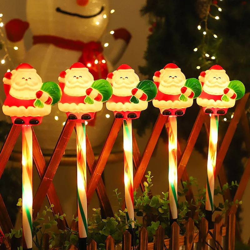屋外ソーラーLEDランプ サンタ＆雪だるま型 芝生ライト ガ - Outdoor Solar Power Xmas Lights のレビューと価格