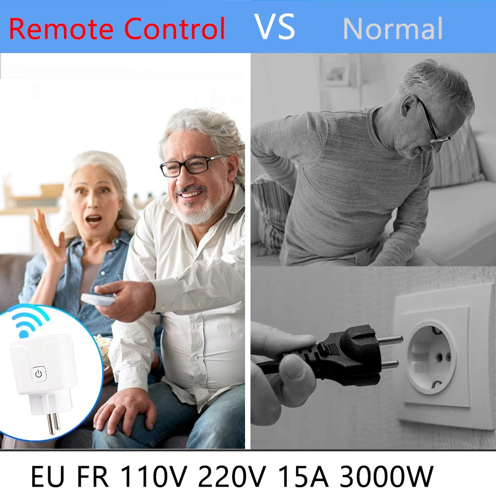 Tuya WiFiとRFスマートプラグソケット、電力モニター - Outdoor Power Outlet Wifi のレビューと価格