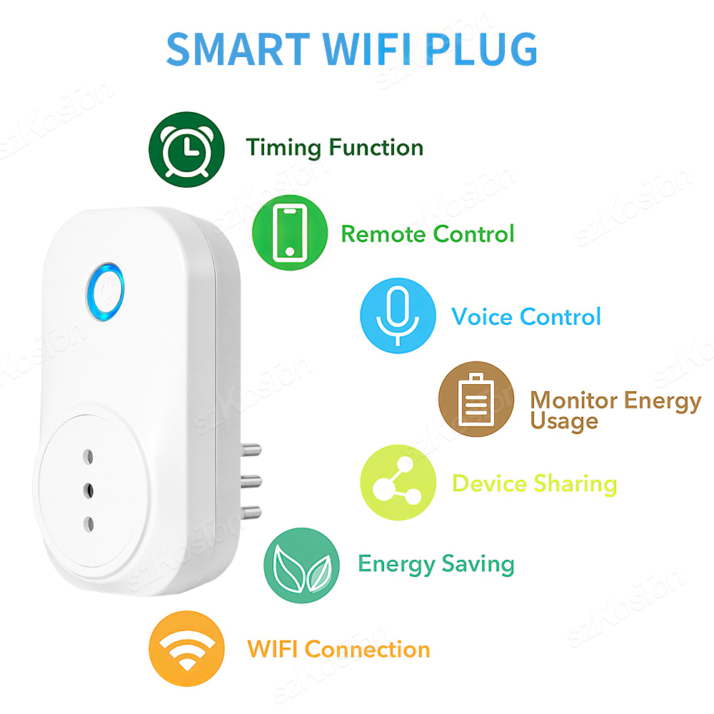 Tuya-Wi-Fiスマートプラグ,電源モニター,chile - Outdoor Power Outlet Wifi のレビューと価格