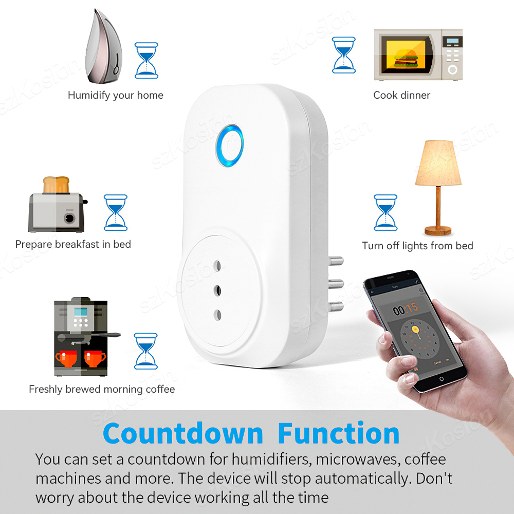 Tuya-Wi-Fiスマートプラグ,電源モニター,chile - Outdoor Power Outlet Wifi のレビューと価格