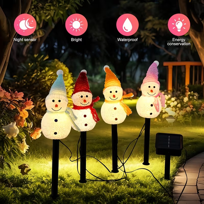 1-4 個のクリスマスソーラーパワースノーマンライト屋外廊下 - Outdoor Power For Christmas Lights のレビューと価格