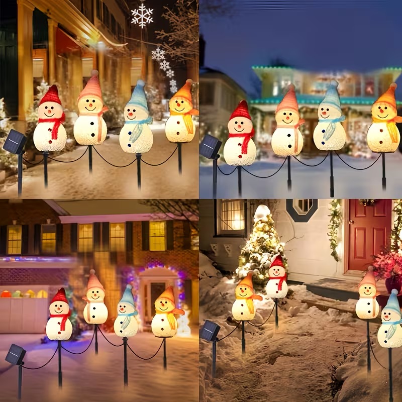 1-4 個のクリスマスソーラーパワースノーマンライト屋外廊下 - Outdoor Power For Christmas Lights のレビューと価格