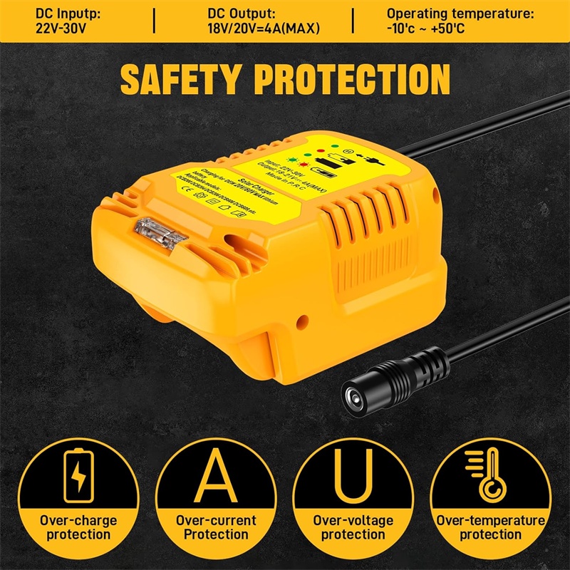 DCソケットソーラーアダプター、デウォルト18V 20V D - Outdoor Power Outlet のレビューと価格