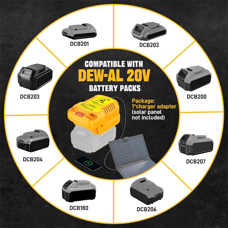 DCソケットソーラーアダプター、デウォルト18V 20V D - Outdoor Power Outlet のレビューと価格