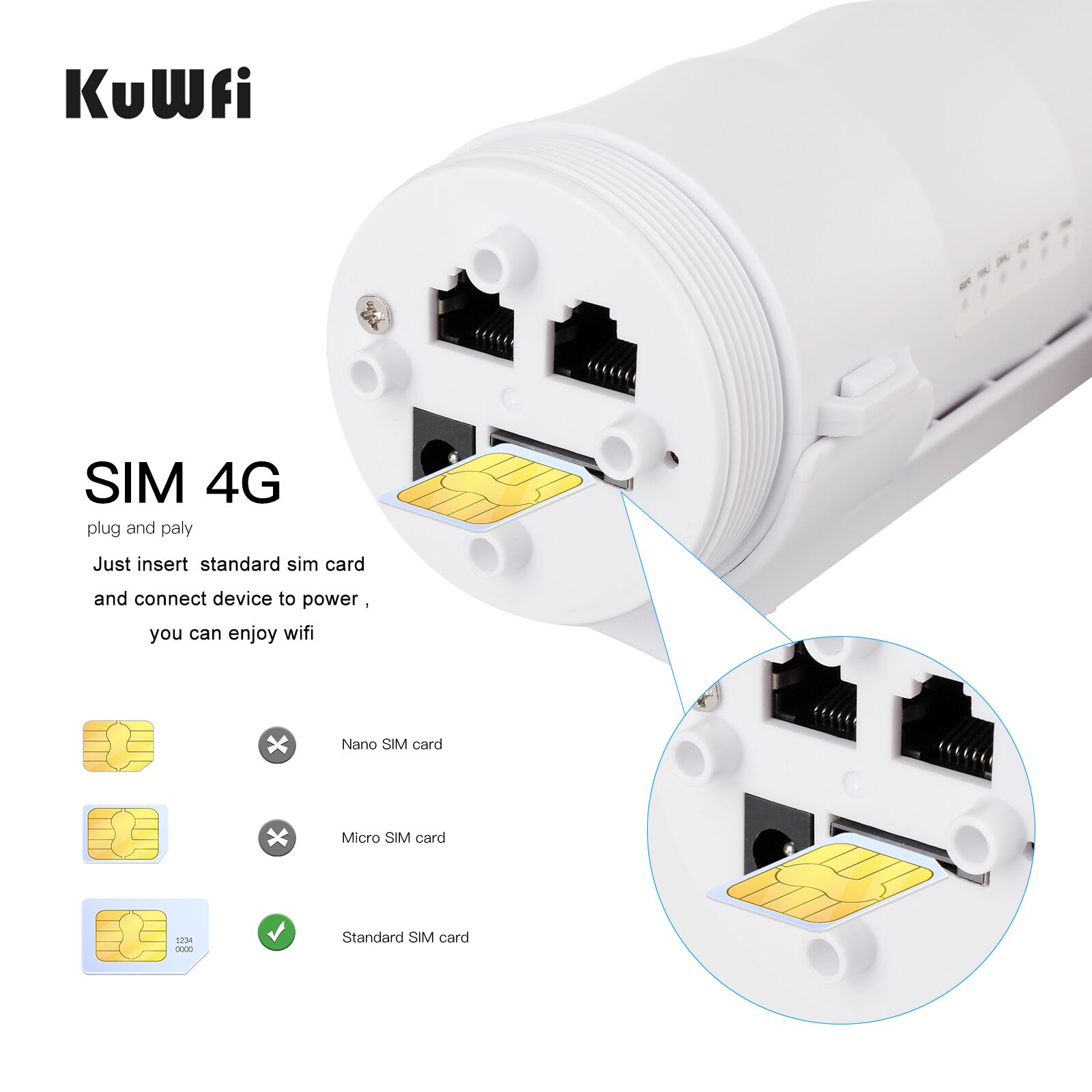 Kuwfi-屋外WiFi4Gルーター,300mbps,ワイヤ - Outdoor Power Adapter Wyze のレビューと価格