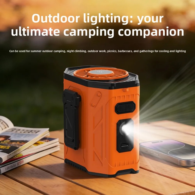 屋外作業用クーラーファン 3600mAh充電式腰掛け/首掛け - Outdoor Power Bank のレビューと価格