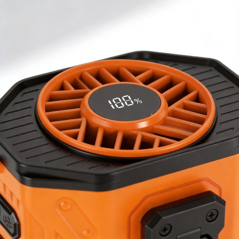屋外作業用クーラーファン 3600mAh充電式腰掛け/首掛け - Outdoor Power Bank のレビューと価格