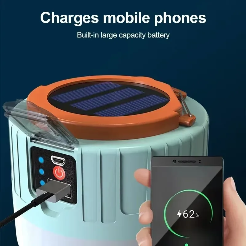 ソーラーキャンプランタン 充電式LEDポータブルワークライト - Outdoor Power Bank のレビューと価格