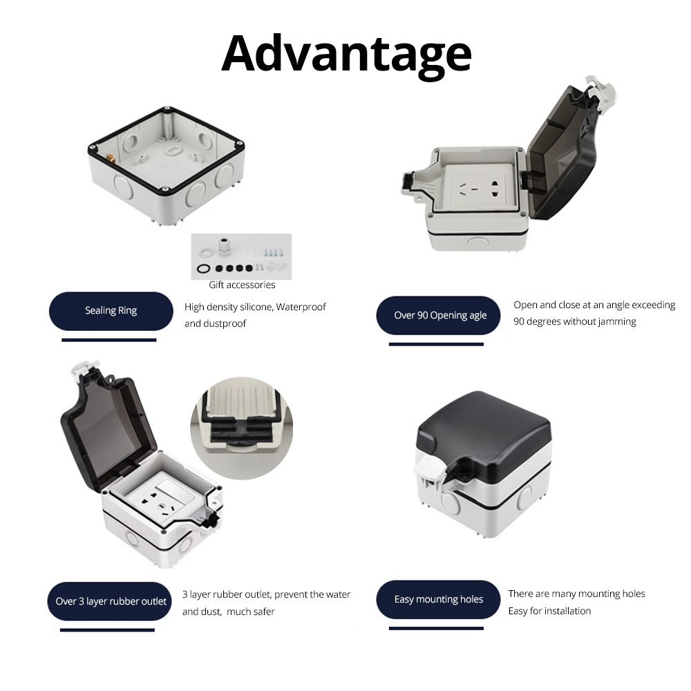 Wallpad IP66 防塵防水屋外ボックス壁スイッチとソ - Outdoor Power Outlet のレビューと価格