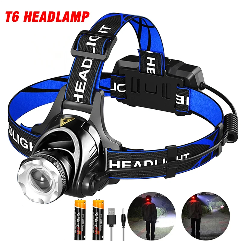 強力な LED 誘導ヘッドランプ USB/DC 充電式超高輝 - Outdoor Power Head のレビューと価格
