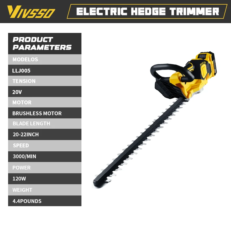 VIVSSO コードレス電動ヘッジトリマー芝刈り機家庭用低木 - Lawn Mower Battery のレビューと価格