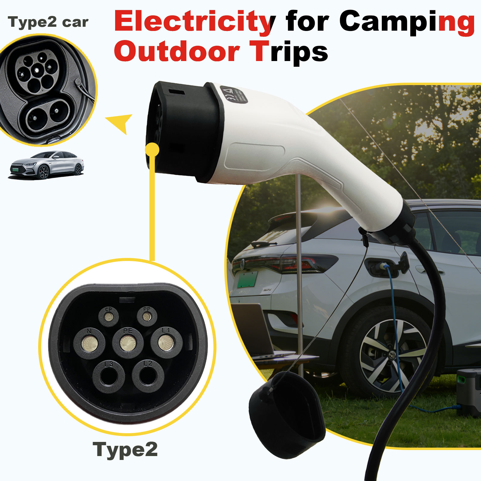 タイプ2 V2L放電アダプター 16A ブラジルソケット E - Outdoor Power Outlet のレビューと価格