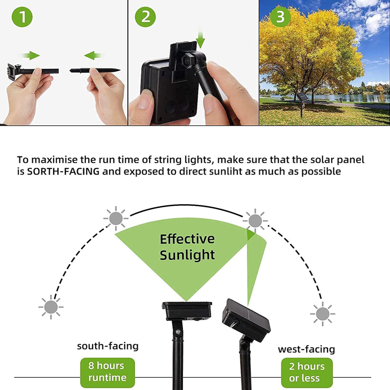 ソーラー LED ストリングライト屋外防水フェストゥーン庭の - Outdoor Power Outlet Solar のレビューと価格