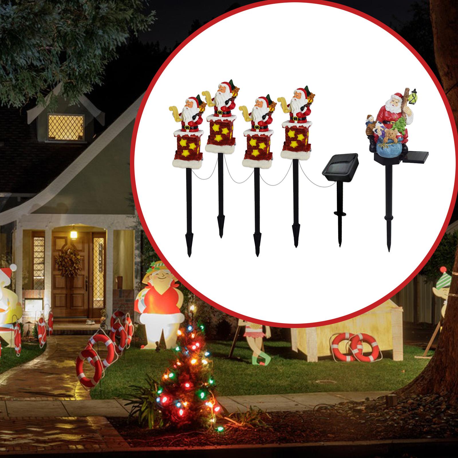 クリスマスステークライト ソーラー式屋外ガーデンランプ 樹脂 - Outdoor Power For Christmas Lights のレビューと価格