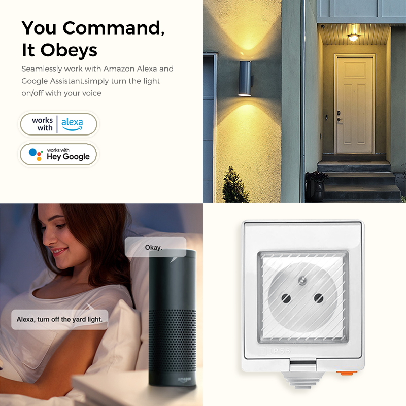 Avoir-Tuya-防水電気プラグ,ip55,屋外電源コン - Outdoor Power Outlet Wifi のレビューと価格
