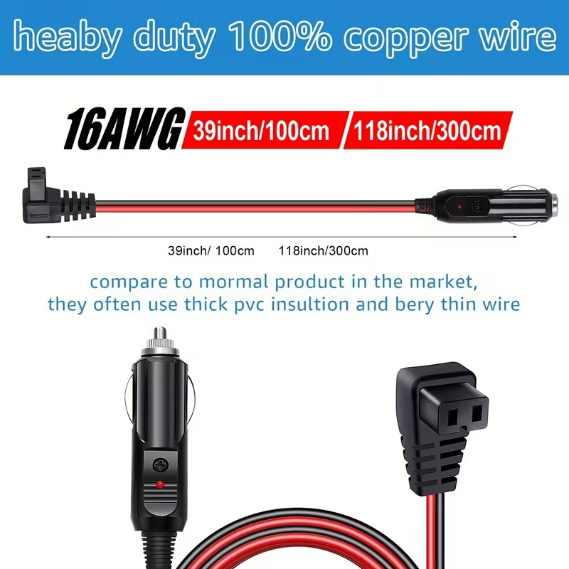 16awg RV プラグアダプターで車の冷蔵庫への接続を延長 - Extension Cord Outdoor のレビューと価格