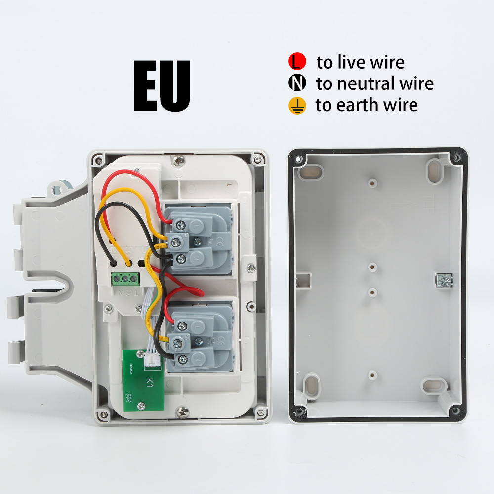 スマート屋外ソケットIP66防水16A 250V EU壁掛け - Outdoor Power Outlet Wifi のレビューと価格