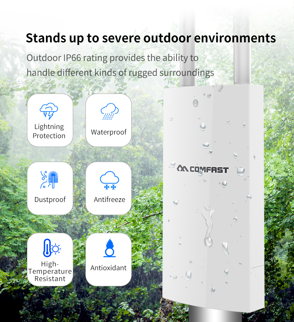 COMFAST 1200Mbs 屋外 AP WIFI ルータ - Outdoor Power Adapter Wyze のレビューと価格