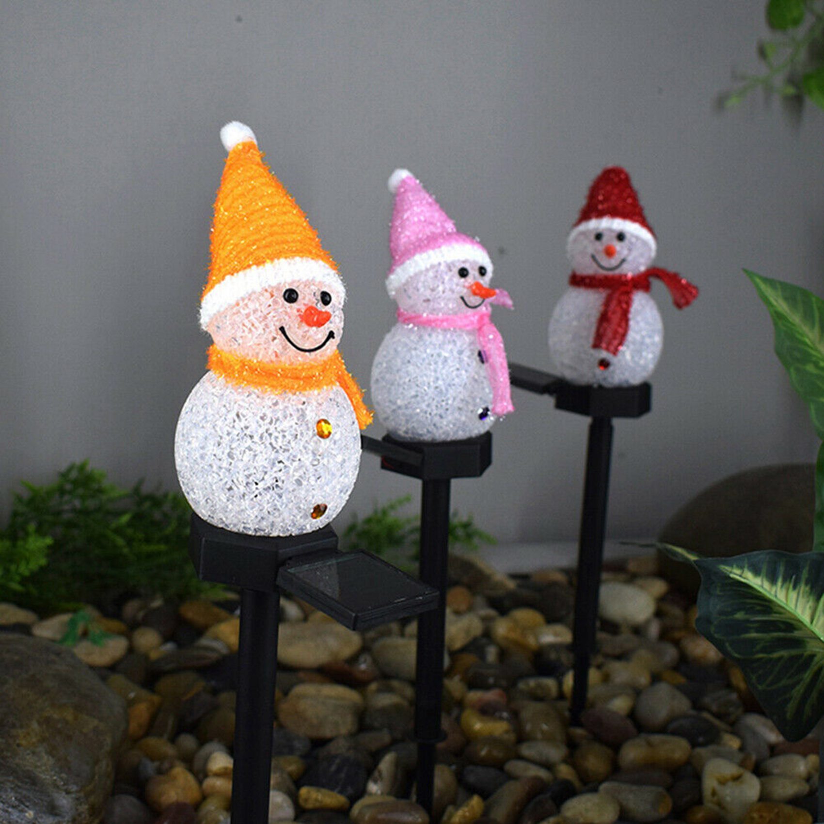 A72P スノーマンソーラーライト クリスマスソーラーLED - Outdoor Solar Power Xmas Lights のレビューと価格