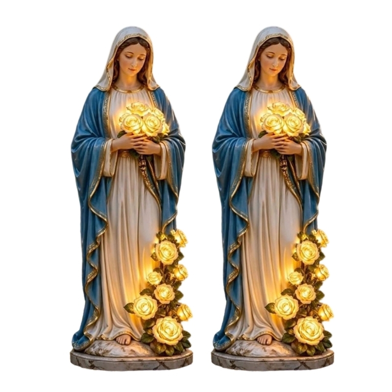 E65B メモリアルライト祝福母園像電池式 LED 光るバラ - Outdoor Power For Christmas Lights のレビューと価格