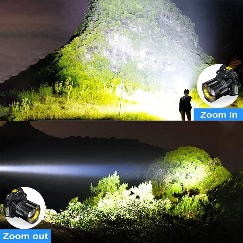 充電式強力LEDヘッドランプ、伸縮式ズームセンサーヘッドライ - Outdoor Power Head のレビューと価格