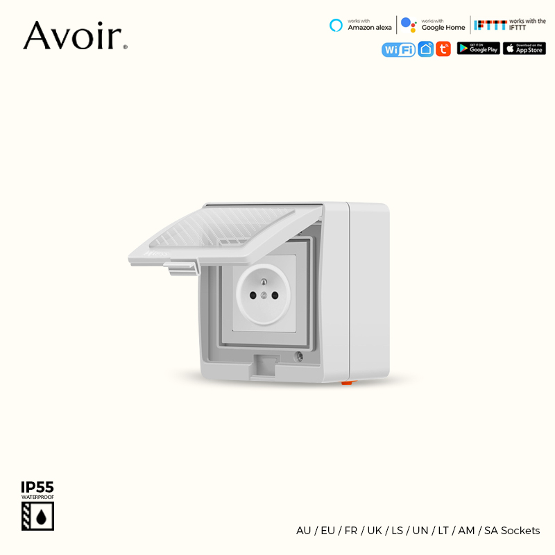 Avoir-tuya-スマート防水wifiソケット,タイマー - Outdoor Power Outlet Wifi のレビューと価格