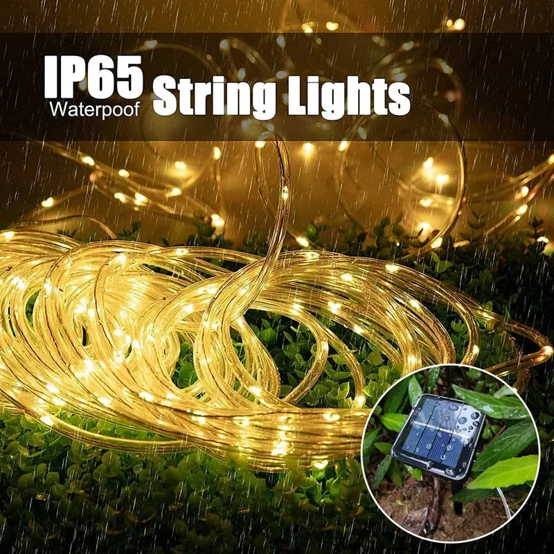 ソーラーパワーLEDストリングライト,ロープ,チューブ,妖精 - Outdoor Power For Christmas Lights のレビューと価格