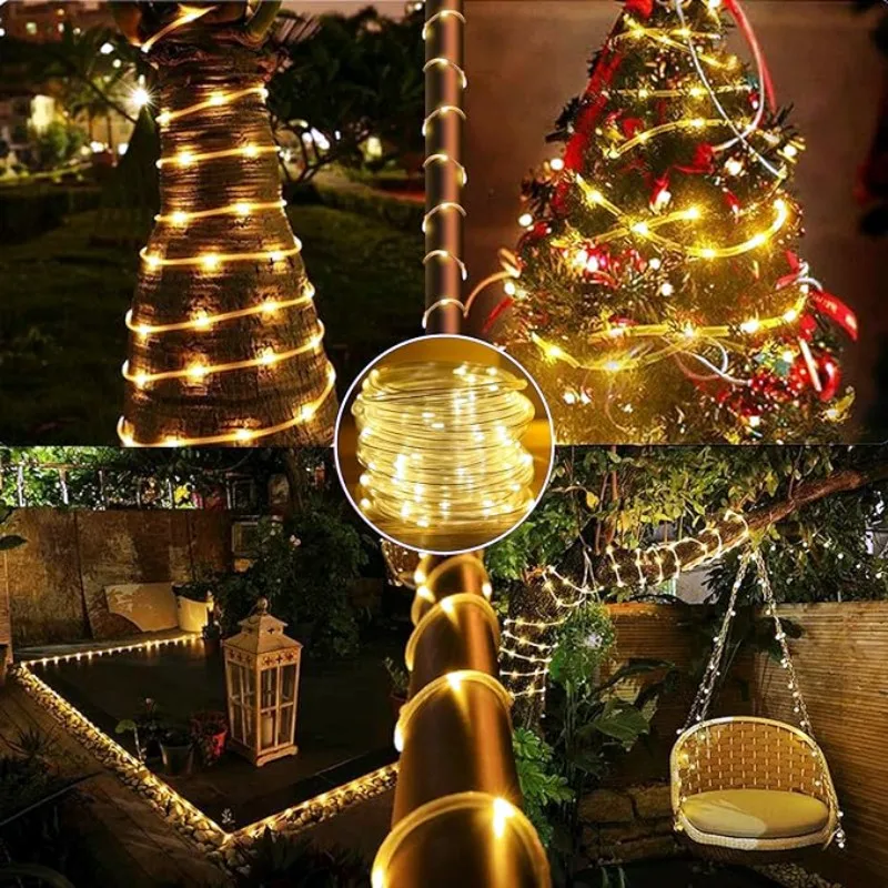 ソーラーパワーLEDストリングライト,ロープ,チューブ,妖精 - Outdoor Power For Christmas Lights のレビューと価格