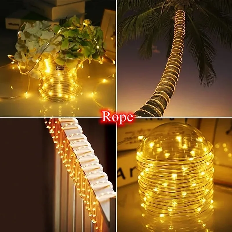 ソーラーパワーLEDストリングライト,ロープ,チューブ,妖精 - Outdoor Power For Christmas Lights のレビューと価格