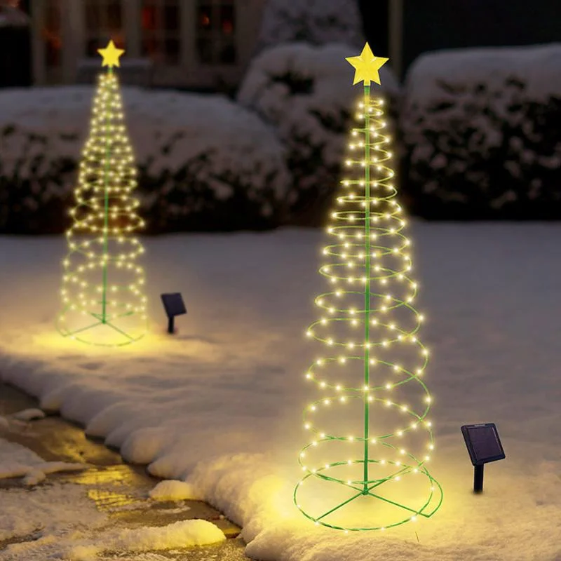 ソーラー充電式クリスマスツリーLEDライト、暖白色、錬鉄製、 - Outdoor Power For Christmas Lights のレビューと価格