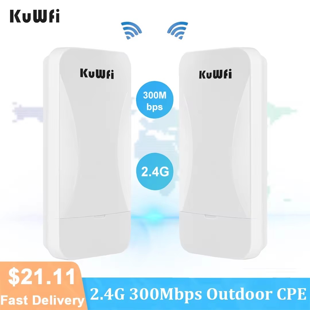 Kuwfi-強力なwifiリピーター、300mbps長距離、 - Outdoor Power Adapter Wyze のレビューと価格