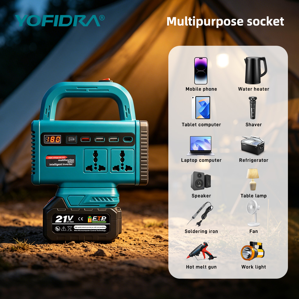 YOFIDRA 220V ポータブルパワーインバーター 屋外 - Outdoor Power Outlet のレビューと価格